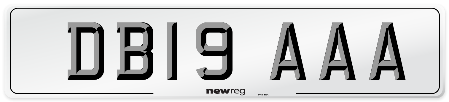 DB19 AAA Number Plate from New Reg